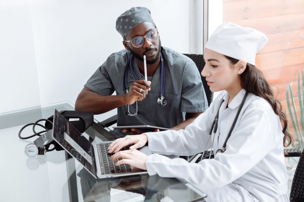 Hospital Staff Adapting To Telemedicine